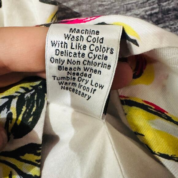 CAbi #469 Floral Afternoon in the Garden A Line Skirt Pleated White Women Size 2 - Picture 10 of 13